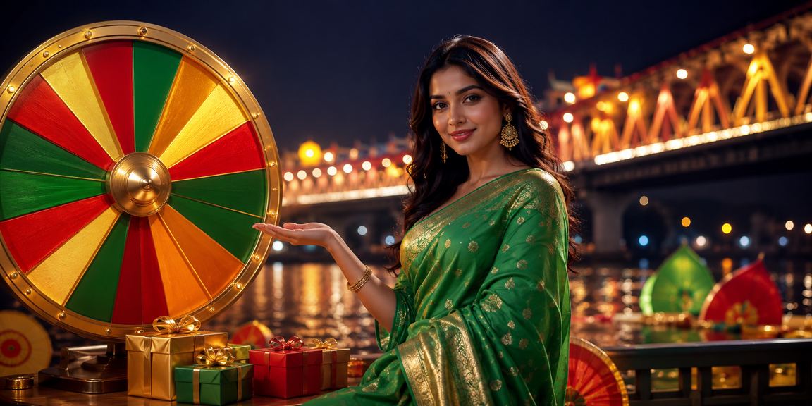 ময়মনসিংহে রুলেট গেম — শাড়ি পরিহিত মডেল 600d ক্যাসিনো বোনাস ব্যবহার করছেন